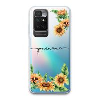 Zonnebloemen: Xiaomi Redmi 10 Transparant Hoesje