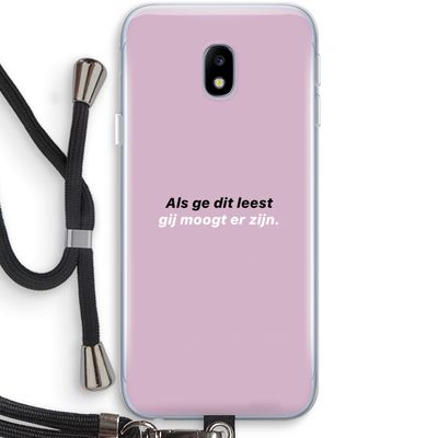 gij moogt er zijn: Samsung Galaxy J3 (2017) Transparant Hoesje met koord