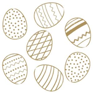 Duni servetten golden eggs 3-laags 33x33cm