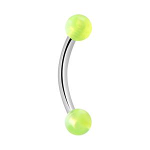 Curved Barbell Chirurgisch staal 316L / Acryl Bananas