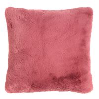 Dutch Decor - ZAYA - Sierkussen 45x45 cm - bontlook - effen kleur - Dusty Rose - roze - thumbnail