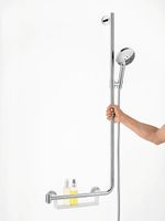 Hansgrohe Raindance Select S doucheset met glijstang 110cm en opbergmand rechts chroom - thumbnail