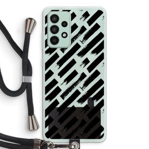 Zwarte vegen: Samsung Galaxy A52s 5G Transparant Hoesje met koord
