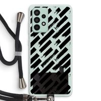 Zwarte vegen: Samsung Galaxy A52s 5G Transparant Hoesje met koord