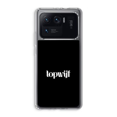 Topwijf Zwart: Xiaomi Mi 11 Ultra Transparant Hoesje