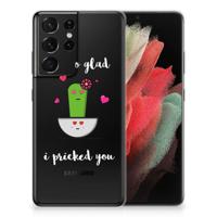 Samsung Galaxy S21 Ultra Telefoonhoesje met Naam Cactus Glad