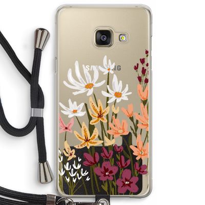 Painted wildflowers: Samsung Galaxy A3 (2016) Transparant Hoesje met koord