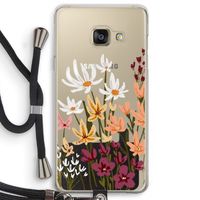 Painted wildflowers: Samsung Galaxy A3 (2016) Transparant Hoesje met koord