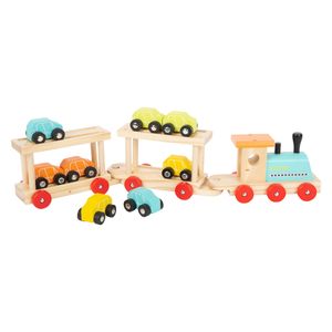 Small Foot Houten Trein Transporter met Auto's, 11dlg.