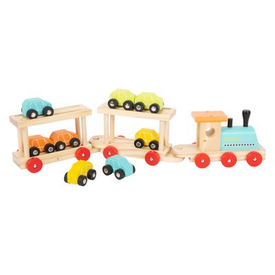 Small Foot houten trein transporter met auto&apos;s, 11dlg.