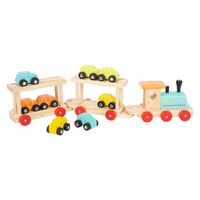 Small Foot Houten Trein Transporter met Auto's, 11dlg.