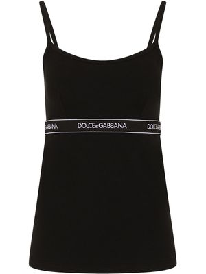Dolce & Gabbana débardeur à bande logo - Noir
