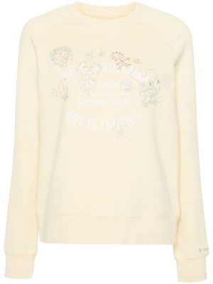 Zadig&Voltaire sweat brodé à logo imprimé - Jaune