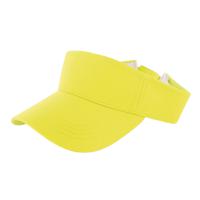 Verkleed zonneklep/sunvisor - voor volwassenen - neon geel - eighties/nineties thema   -