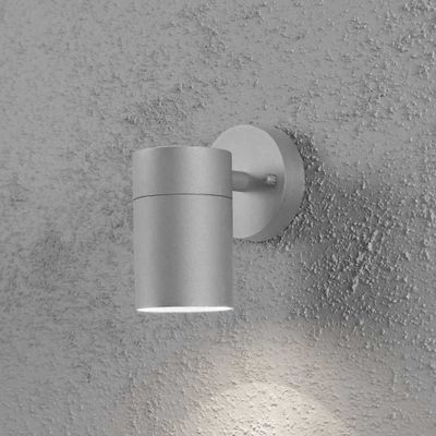 Modena wandlamp licht onder grijs metaal met GU10 fitting 7657-300 Konstsmide