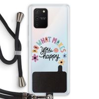 Happy days: Samsung Galaxy S10 Lite Transparant Hoesje met koord