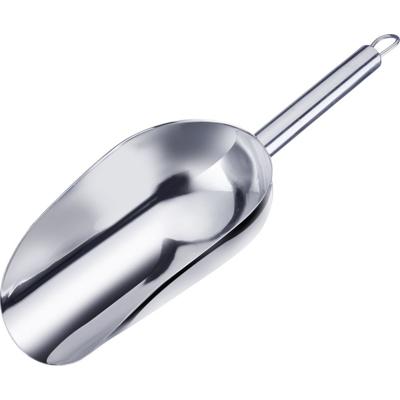 Keukenhulp voedsel doseer schep - rvs - 300 ml - 27 x 9 cm - opstaande rand