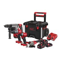 Milwaukee M18 FPP4B2-553P 18V Li-Ion 4-delige accu combiset (2x 5.5Ah & 1x 3.0Ah) in Packout trolley box - thumbnail