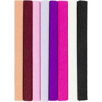 Creativ Company Crêpepapier, vel 25x60 cm, crêpe-verhouding: 180%, 105 gr, paars/roze harmonie, 8 vel/ 1 doos