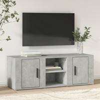 Tv-meubel 100x31,5x35 cm bewerkt hout betongrijs