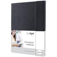 Sigel CONCEPTUM® CO151 Notitieboek Geruit Zwart Aantal paginas: 97 DIN A4