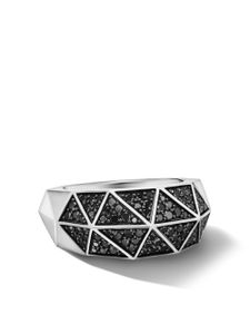 David Yurman bague en argent sterling sertie de diamants