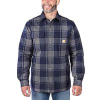 Relaxed Fit Flannel Navy Sherpa Jack Heren