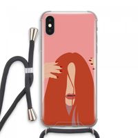 Woke up like this: iPhone XS Max Transparant Hoesje met koord