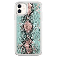 iPhone 11 hybride hoesje - Snake pastel