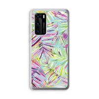 Tropical Palms Blue: Huawei P40 Transparant Hoesje Tropical Palms Blue: Huawei P40 Transparant Hoesje