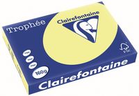 Clairefontaine Trophée Pastel, gekleurd papier, A3, 160 g, 250 vel, citroengeel - thumbnail