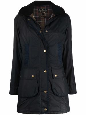 Barbour parka à capuche - Bleu