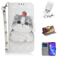 3D gekleurde tekening cute cat patroon horizontale Flip lederen case voor ASUS Zenfone Max (m2) ZB633KL met houder & kaartsleuven & portemonnee 3D gekleurde tekening cute cat patroon horizontale Flip lederen case voor ASUS Zenfone Max (m2) ZB633KL met houder & kaartsleuven & portemonnee