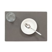 Stevige luxe Tafel placemats Plain donkergrijs 30 x 43 cm   -