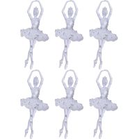 6x Ballerina kerstballen/hangdecoratie kerstversiering 17 cm