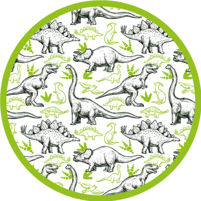 Vinyl vloerkleed dieren Twee kleuren doodle dinosaurus print