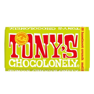 Tony&apos;s Chocolonely - Melk Hazelnoot Crunch - 180g