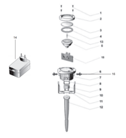 Oase onderdelen LunAqua 10 / 35 Set Onderkant LunAqua 10 LED, 12 V