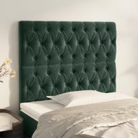 Hoofdborden 2 st 90x7x78/88 cm fluweel donkergroen