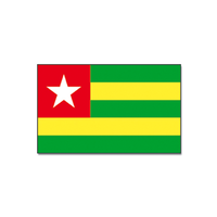 Landen thema vlag Togo 90 x 150 cm feestversiering - thumbnail