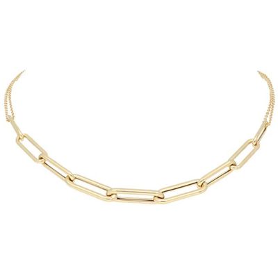 Glow 202.2222.45 Ketting Paperclipschakel geelgoud 45 cm