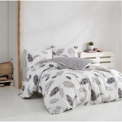 Beddengoedset - 1 dekbedovertrek 220 x 240 cm + 2 kussenslopen 60 x 60 cm - 100% versterkt katoen - Grijs