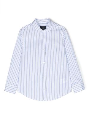 Fay Kids chemise en coton à rayures - Blanc