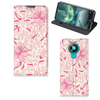 Nokia 3.4 Smart Cover Pink Flowers