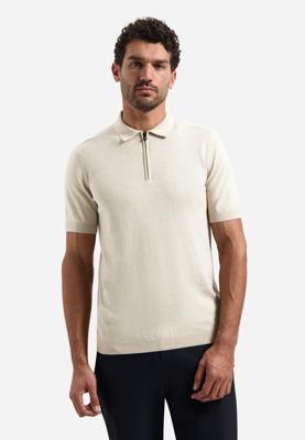 No- Excess Pullover Short Sleeve Polo Zip Melange 31220291sn Trui Korte Mouw 045 Desert