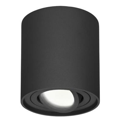Ronde LED Opbouwspot Ray - 5 Watt 400 lumen - 4000K neutraal wit - Kantelbaar - GU10 - Opbouwspot - IP20 Voor binnen - Zwart - Dimbaar