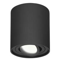 Ronde LED Opbouwspot Ray - 5 Watt 400 lumen - 4000K neutraal wit - Kantelbaar - GU10 - Opbouwspot - IP20 Voor binnen - Zwart - Dimbaar