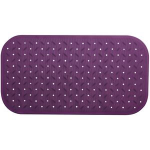 Douche/bad anti-slip mat badkamer - rubber - paars - 36 x 65 cm - rechthoek