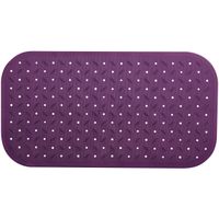 Douche/bad anti-slip mat badkamer - rubber - paars - 36 x 65 cm - rechthoek