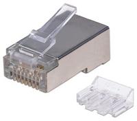 Intellinet Intellinet Cat6A modulaire RJ45-stekkers Pro Line (50 stuks) 790505 Krimpcontact Aantal polen (sensoren) 8P8C Zilver 50 stuk(s)